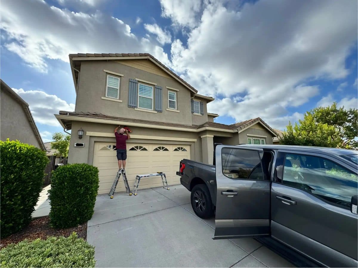 Govee permanent outdoor lights Prism 200 ft installation, Roseville, CA, before