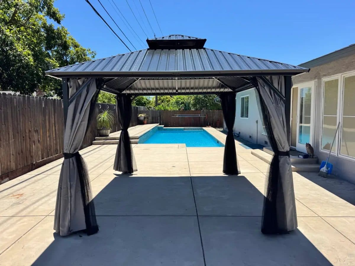 Kozyard 10x12 aluminum hardtop gazebo installation