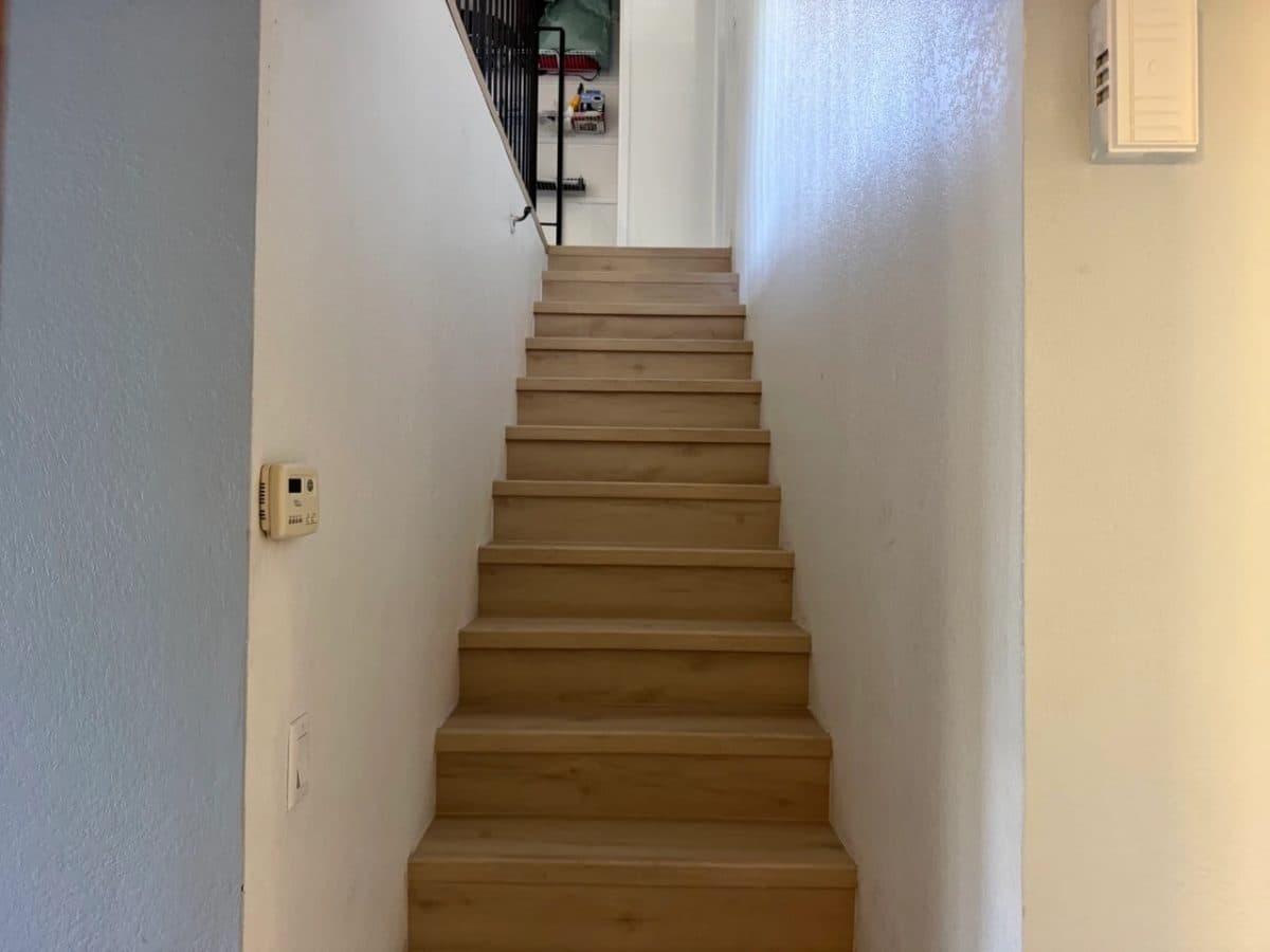 LVP stair installation with nosings, 13 steps, Carmichael, CA, after