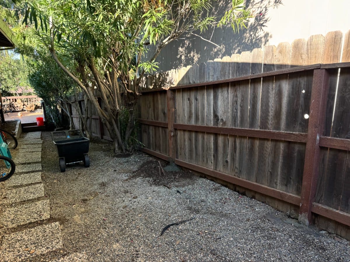 Cedar Wood Fence installation, Sacramento, CA, after